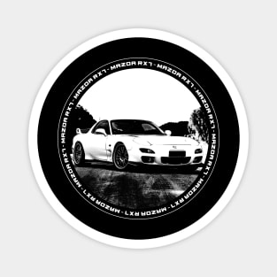 MAZDA RX-7 FD Black 'N White 4 (Black Version) Magnet